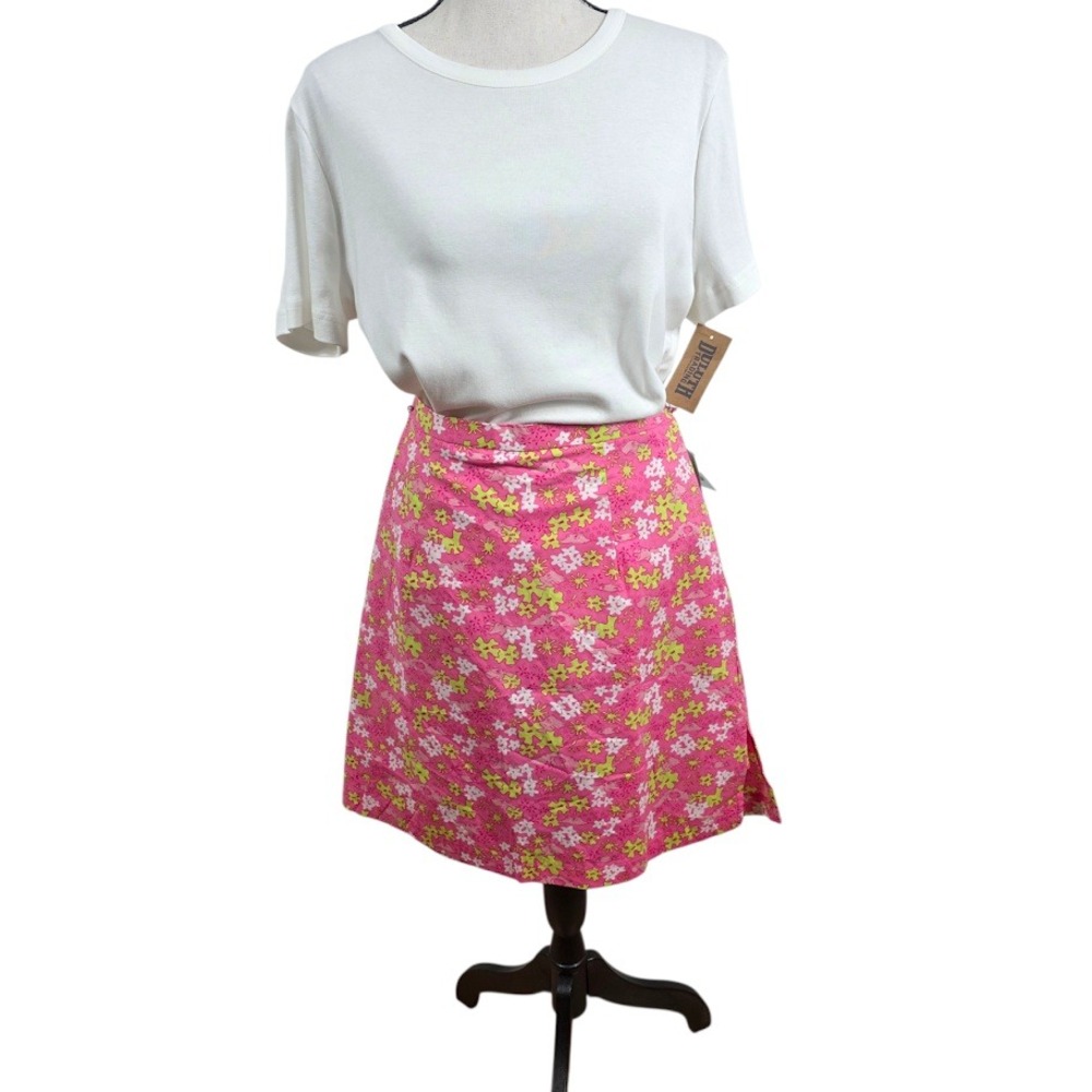 Cathy by Cathy Daniels Skort Womens 10 Pink Floral Print Preppy Shorts‎ Skirt